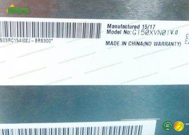 Schermo piatto originale dell'affissione a cristalli liquidi di AUO G150XVN01 V0, angolo di visione completo del pannello dell'affissione a cristalli liquidi del tft